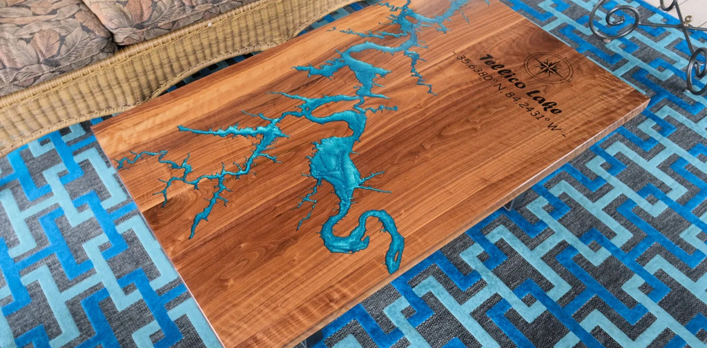 Walnut and Epoxy Coffee Table