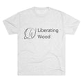 Liberating Wood Logo Lightweight Tri-Blend T‑Shirt — Minimalist Branded Tee