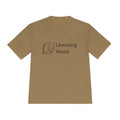 Liberating Wood Logo Athletic Tee — Minimalist Branded Moisture-Wicking Performance Shirt (100% Polyester)