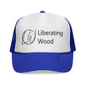 Liberating Wood Logo Trucker Cap - Minimalist Branded Classic Snap-Back Cap