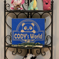 Personalized Panda Theme Bedroom Decor - Engraved Wooden Name Sign