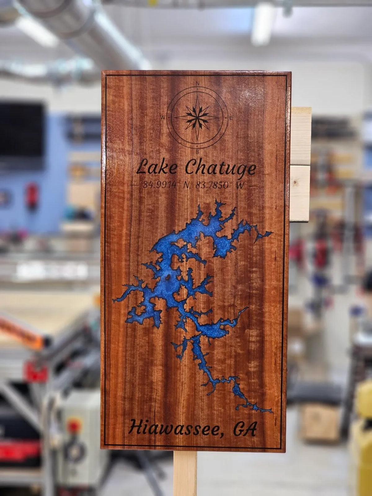 Custom Wood & Epoxy Lake Wall Art