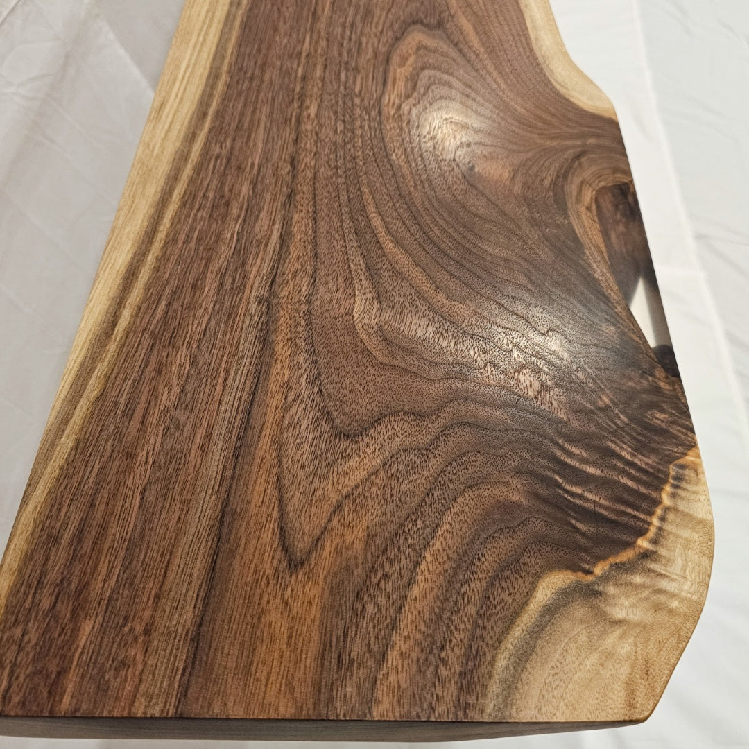 Custom Live-Edge Media Consoles
