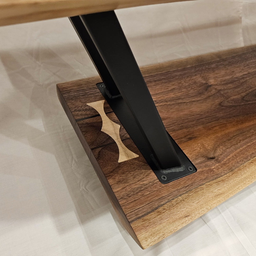 Custom Live-Edge Media Consoles