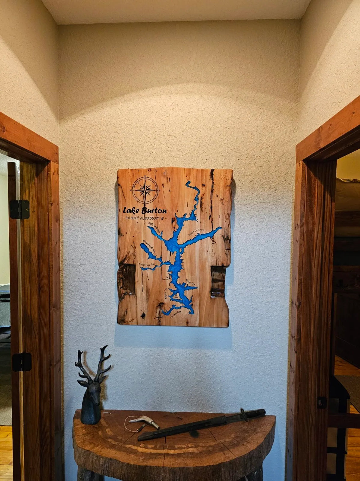 Custom Wood & Epoxy Lake Wall Art