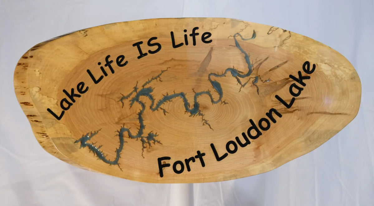 Custom Wood & Epoxy Lake Wall Art