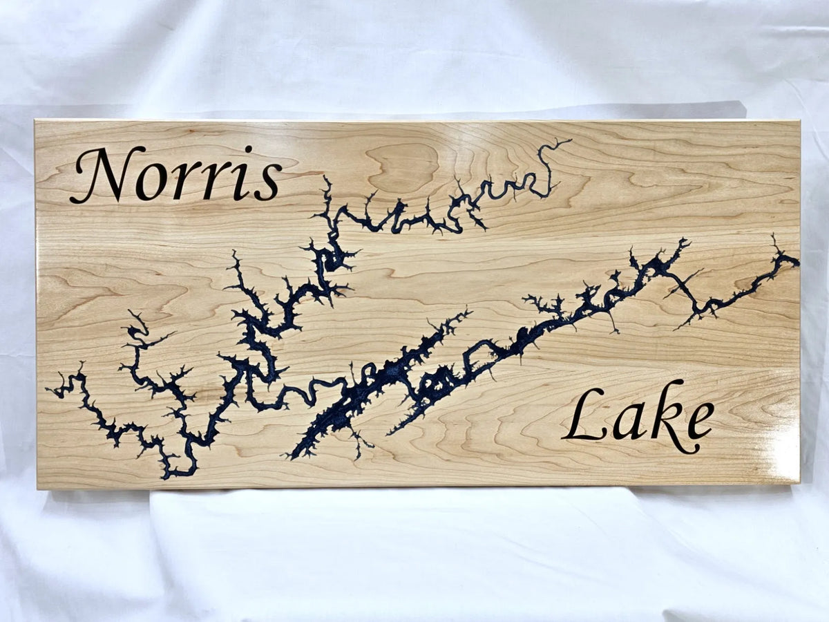 Norris Lake in Epoxy on Maple