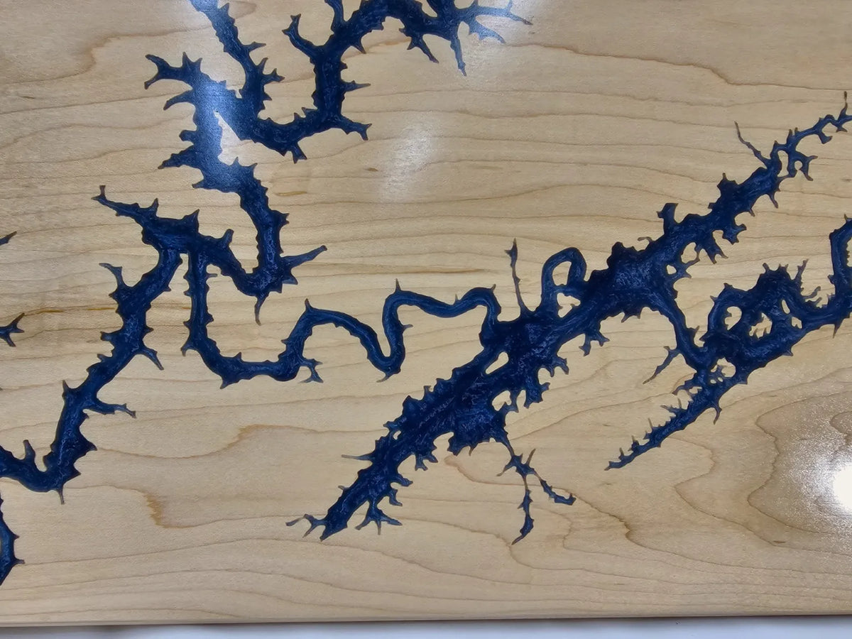Norris Lake in Epoxy on Maple