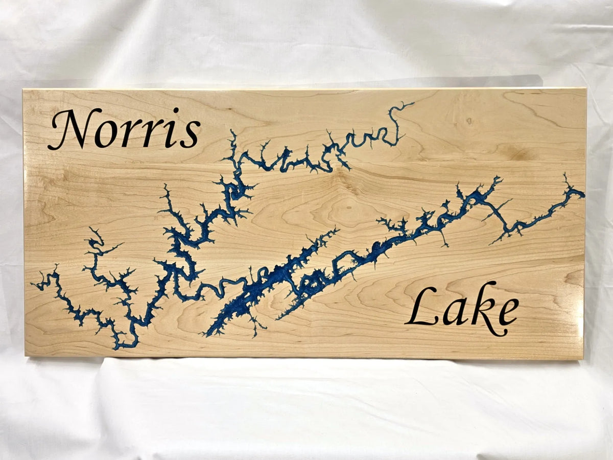 Norris Lake in Epoxy on Maple