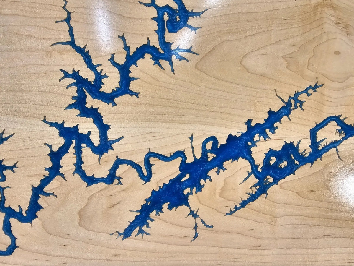 Norris Lake in Epoxy on Maple