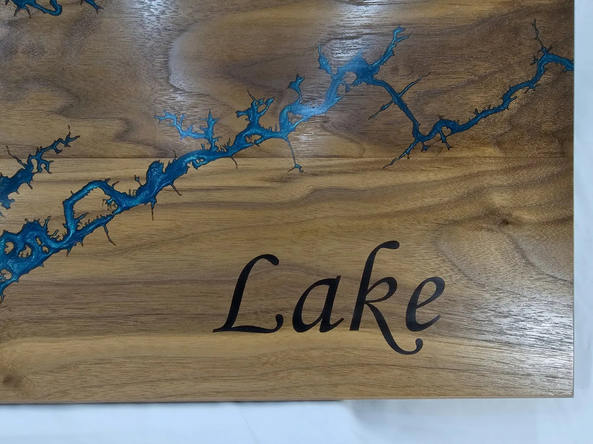 Norris Lake in Epoxy on Walnut