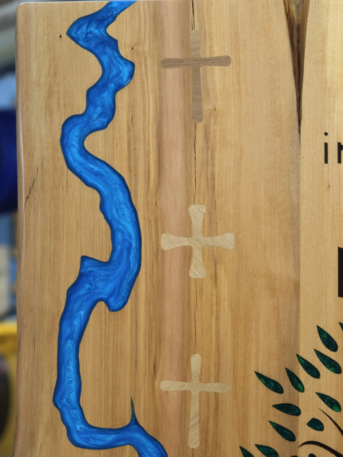 Wooden Sign with Epoxy Inlay Inspired by Psalm 1