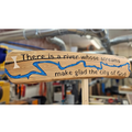 Wooden Sign of Psalm 46:4 with Brilliant Blue Epoxy River