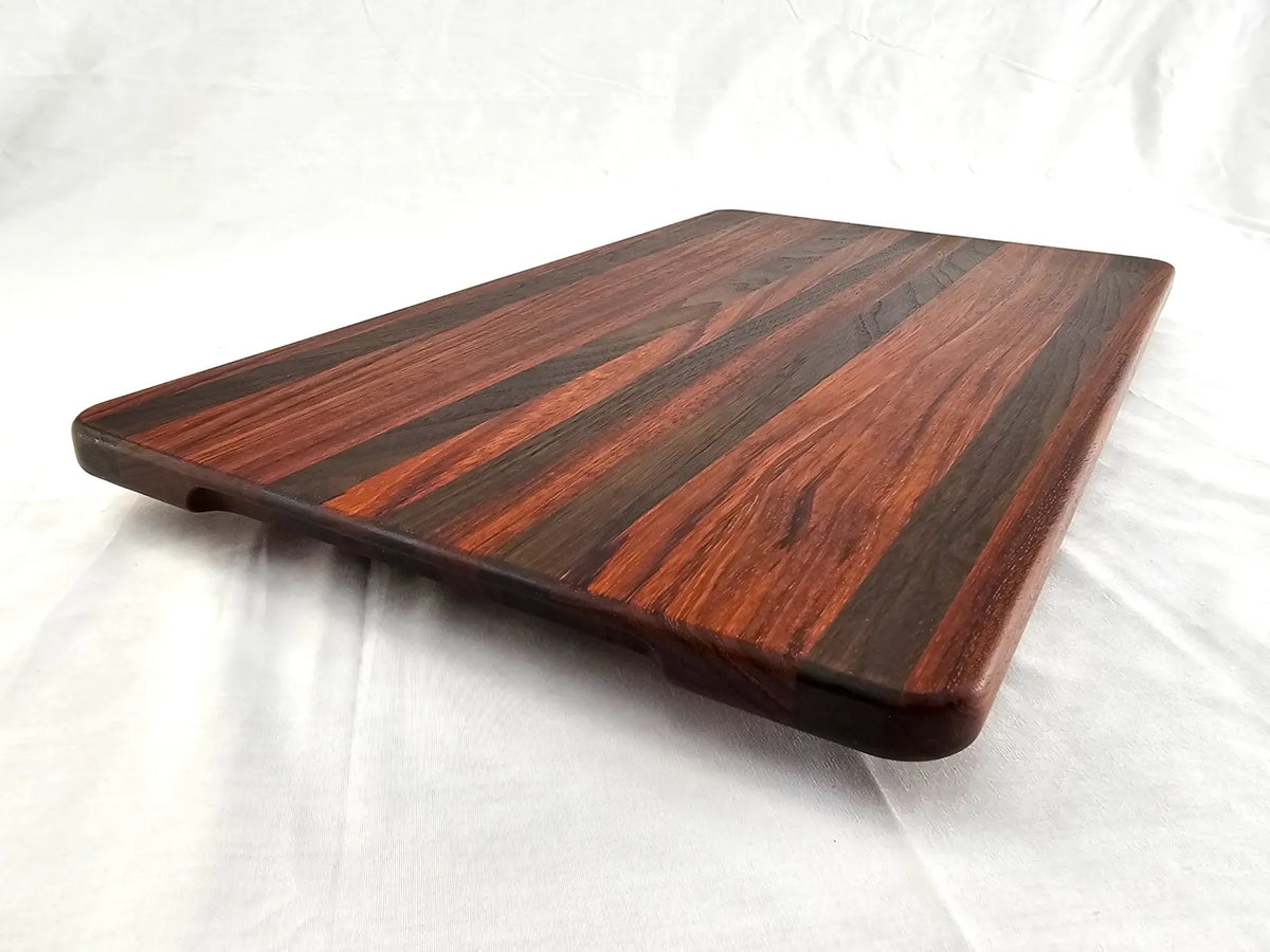 Large Walnut and Bubinga Cutting, Charcuterie & Serving Board