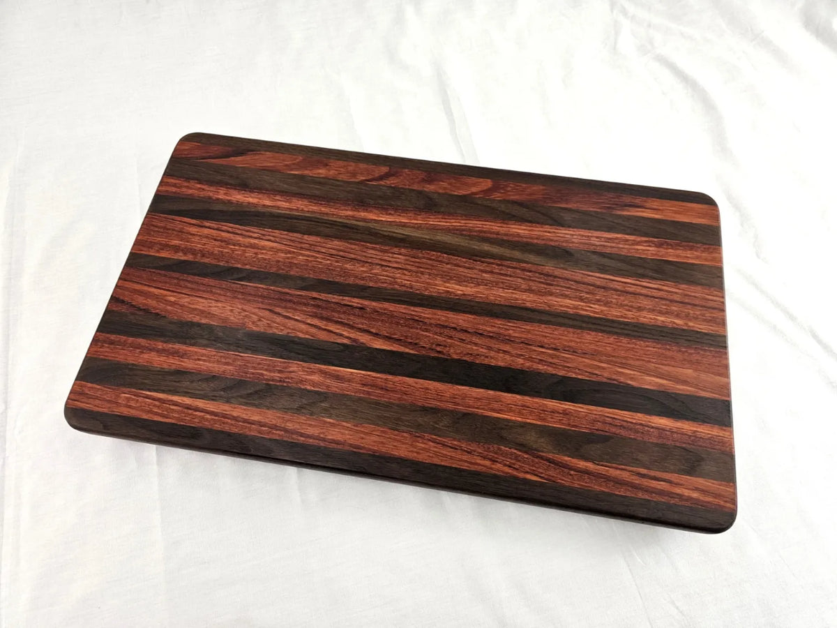 Large Walnut and Bubinga Cutting, Charcuterie & Serving Board