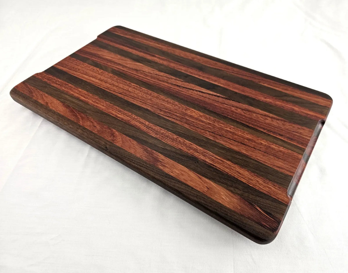 Large Walnut and Bubinga Cutting, Charcuterie & Serving Board